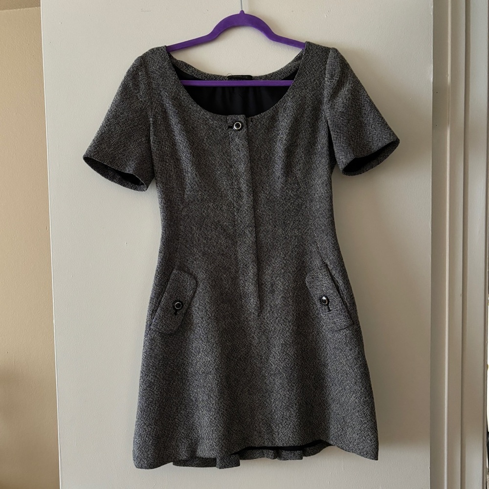 Cold weather tweed mini Rachel Zoe dress